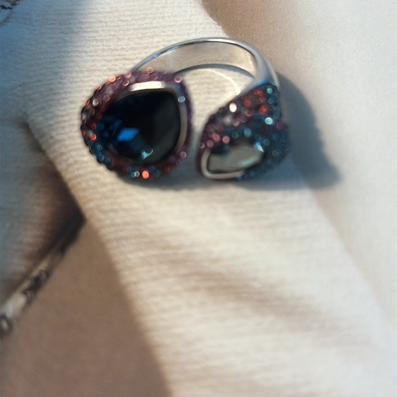 Gorgeous Authentic Swarovski Violet Blue Ombré Snake Ring. 55. New - Picture 11 of 14
